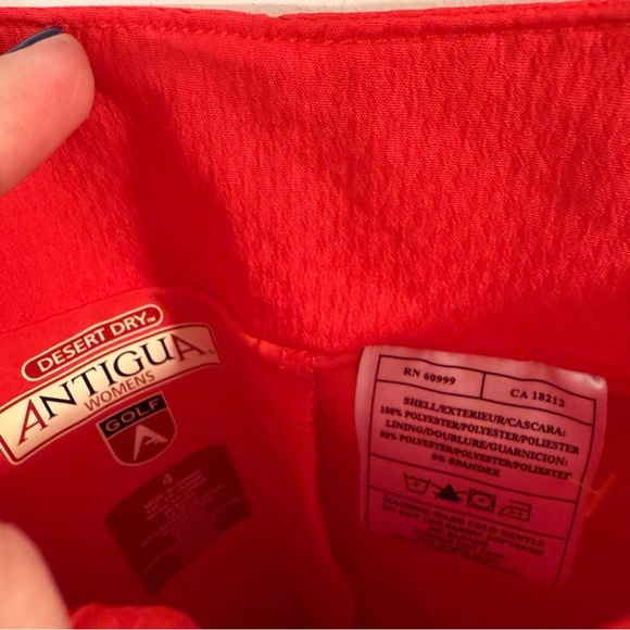 Women’s new Antigua Red athletic skort size 4 - Picture 4 of 5